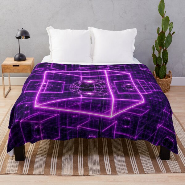 Item preview, Neon Purple Infinity Cube Chrome Sphere Cyberpunk Matrix 3D designed and sold by RAMIX-Y2K.