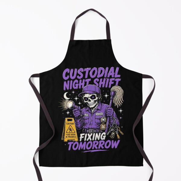 Item preview, Custodial Night Shift Skeleton Fixing Tomorrow designed and sold by markymaarty.