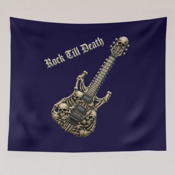 Item preview, Gothic Bone Guitar Rock Till Death Metal Music Art designed and sold by Evelashop.