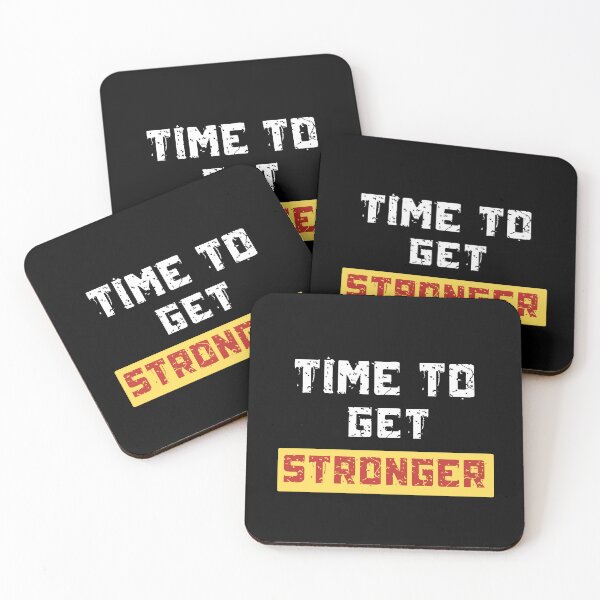 Item preview, Time To Get Stronger Fitness Gym Motivation Quote designed and sold by Danny-Arts1.