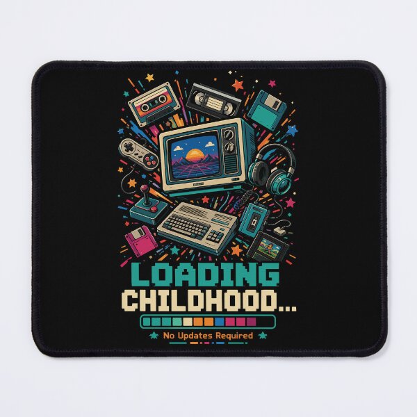 Item preview, Loading Childhood Retro Gaming Shirt, 90s Nostalgia Tee, CRT TV VHS Cassette Floppy Disk Pixel Gamer Gift, Vintage Arcade T-Shirt designed and sold by JIMBOEE.