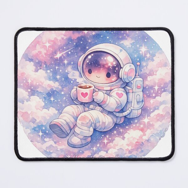 Item preview, Cute Astronaut Drinking Coffee in Space designed and sold by RoyArt0.