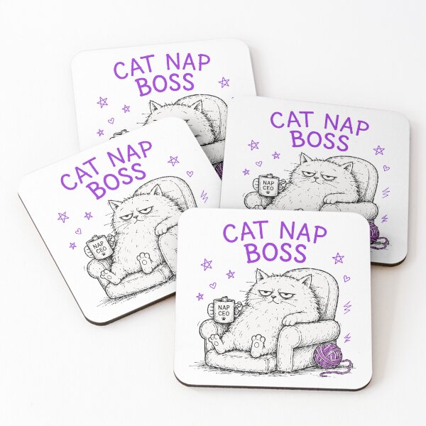 Item preview, Cat Nap Boss Grumpy Feline CEO Lounging designed and sold by markymaarty.