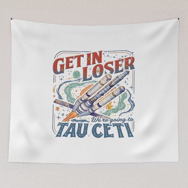 Item preview, Get In Loser Project Hail Mary Shirt, We're Going To Tau Ceti Graphic Tee, Retro Sci Fi Spaceship Shirt, Andy Weir Book Lover Gift designed and sold by fimacurtuse.