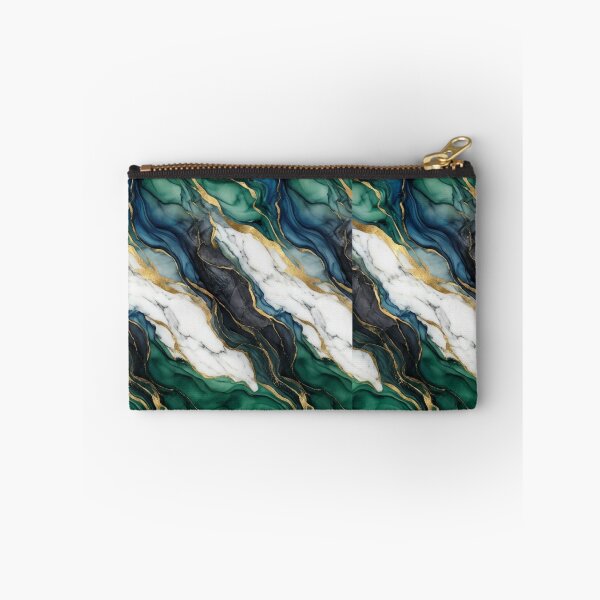 Item preview, Aurora Marble Flow | Luxury Emerald & Gold Seamless Marble Pattern | Modern Abstract Decor designed and sold by AP Digi Store.