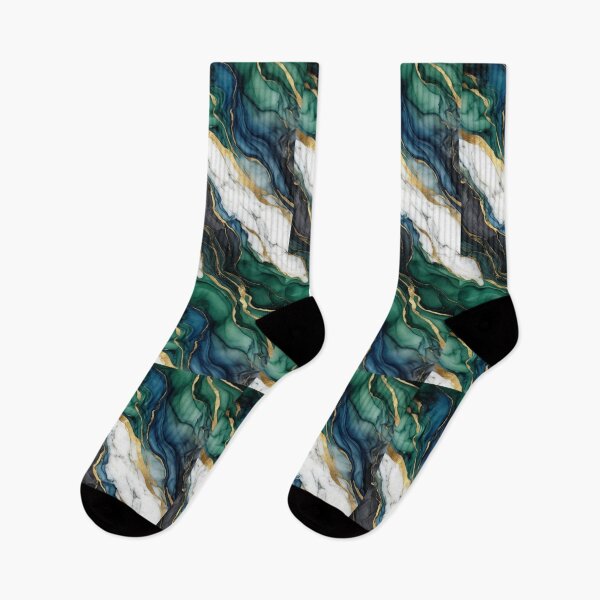 Item preview, Aurora Marble Flow | Luxury Emerald & Gold Seamless Marble Pattern | Modern Abstract Decor designed and sold by AP Digi Store.