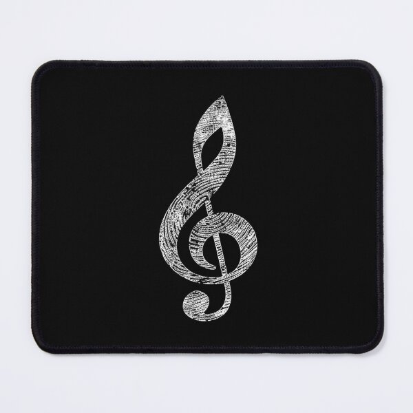 Item preview, Treble Clef Music Symbol Minimalist Black and White Design designed and sold by inkoutninja.