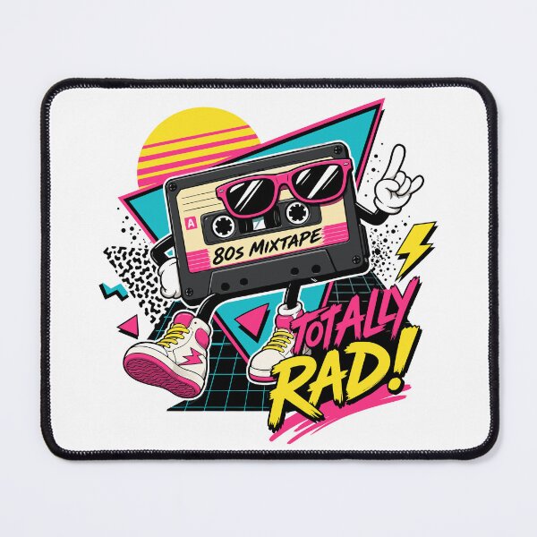 Item preview, Totally Rad 80s Mixtape Retro Cassette designed and sold by RosieKingArt.