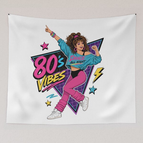 Item preview, Dance Like It’s 1985 Retro 80s Aerobics Girl designed and sold by RosieKingArt.
