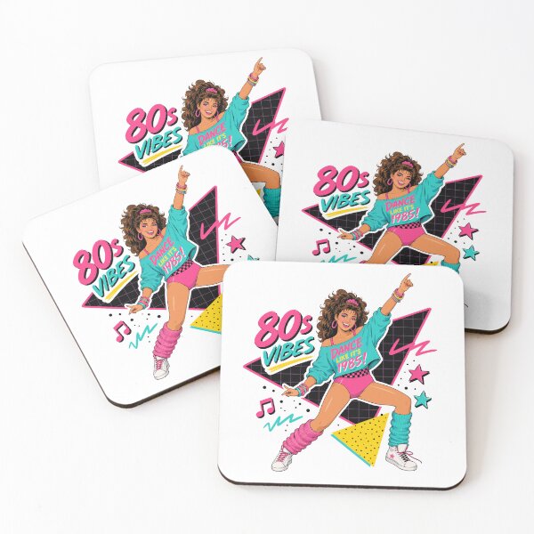 Item preview, 80s Vibes Dance All Night Retro Dance Girl designed and sold by RosieKingArt.