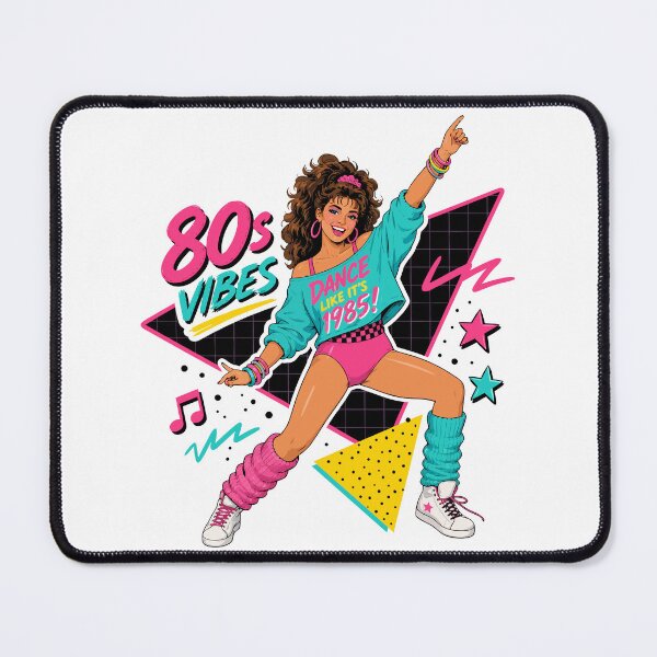 Item preview, 80s Vibes Dance All Night Retro Dance Girl designed and sold by RosieKingArt.