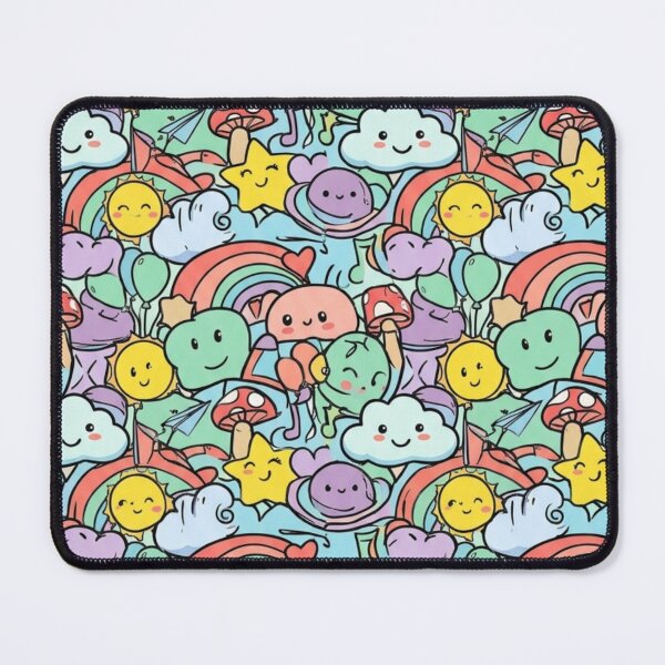 Item preview, Happy Doodle World | Cute Cartoon Seamless Pattern | Colorful Kawaii Print designed and sold by AP Digi Store.