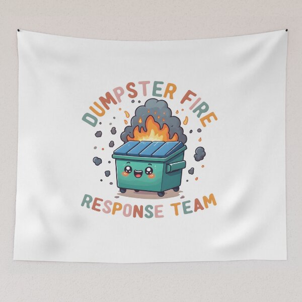 Item preview, Dumpster Fire Response Team Shirt, Funny Chaos Meme Graphic Tee, Kawaii Dumpster Fire Office Humor Gift, Retro Coworker Shirt, Comfort Colors designed and sold by fimacurtuse.