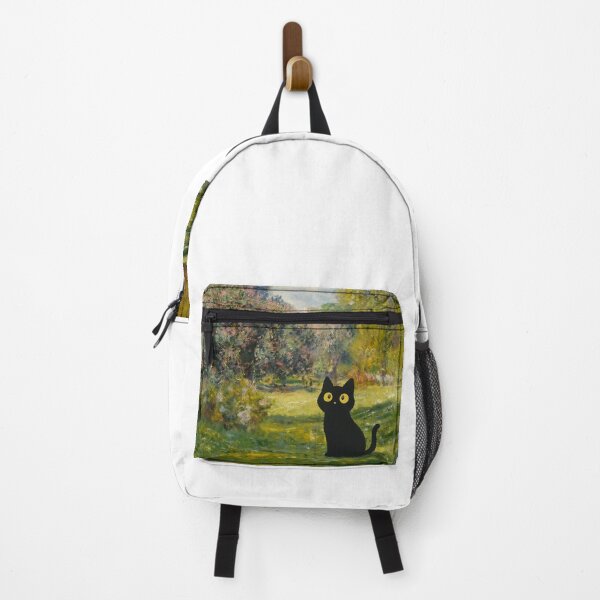Item preview, cat in Monet garden park designed and sold by PurrfectHome.