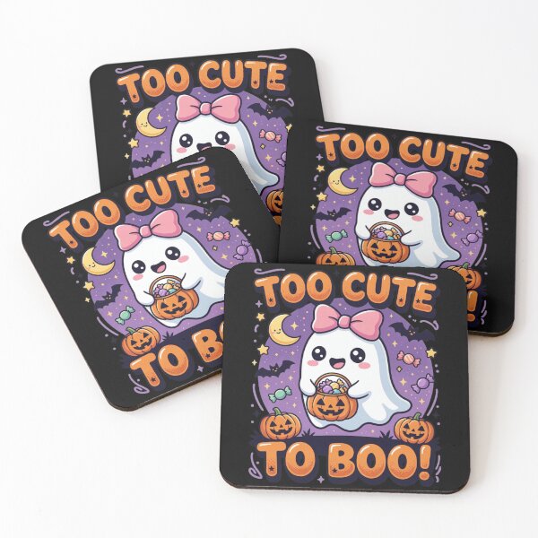 Item preview, Too Cute To Boo Ghost Kawaii Halloween Shirt Cute Pink Bow Ghost Trick or Treat Pumpkin Graphic designed and sold by Zizo-DR44.