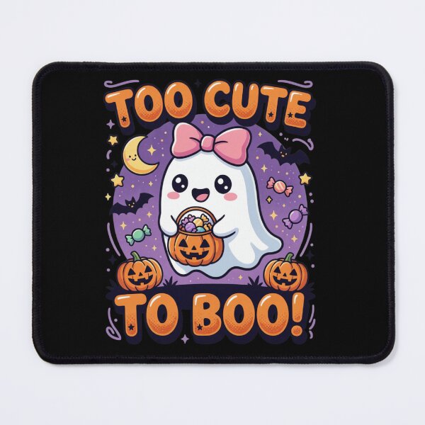 Item preview, Too Cute To Boo Ghost Kawaii Halloween Shirt Cute Pink Bow Ghost Trick or Treat Pumpkin Graphic designed and sold by Zizo-DR44.