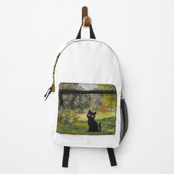 Item preview, cute cat in Monet garden park designed and sold by PurrfectHome.
