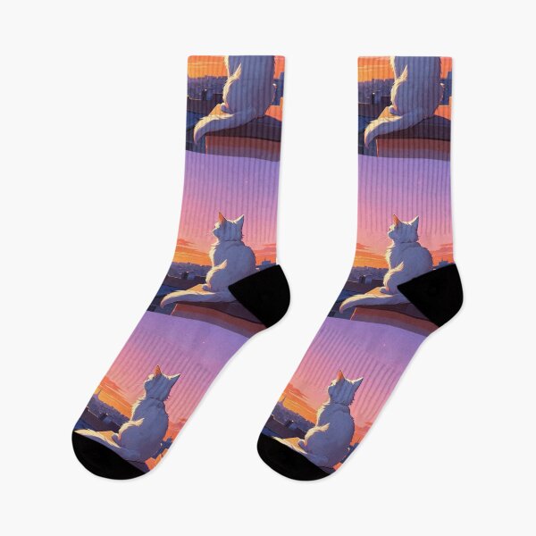 Item preview, Digital Art - Cat on Parisian Roof, Dreamlike Atmosphere designed and sold by World-Pets.