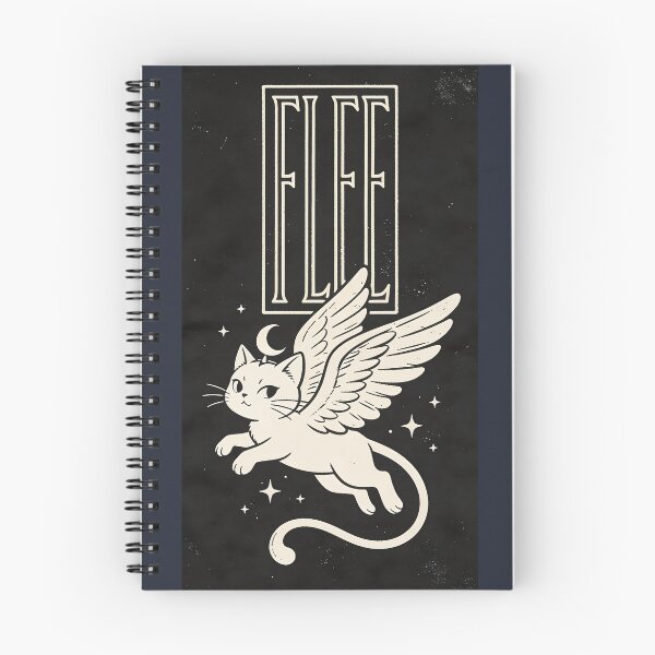 Item preview, Angel Cat Under the Crescent Moon - Flee designed and sold by KiraChie.