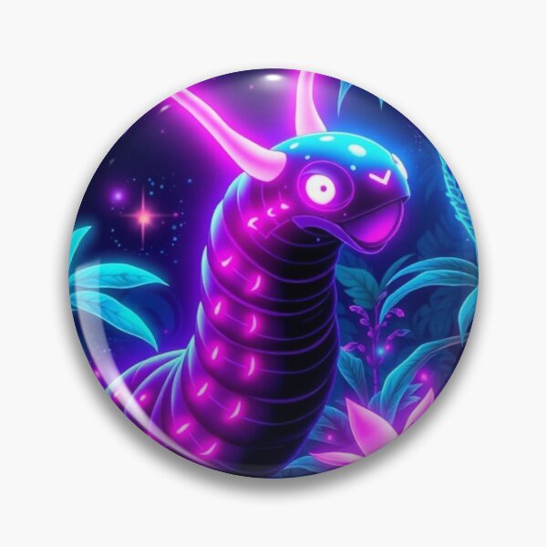 Item preview, Velvet Worm Glowing Cosmic Creature | Neon Night Forest Artwork designed and sold by MystiColo.