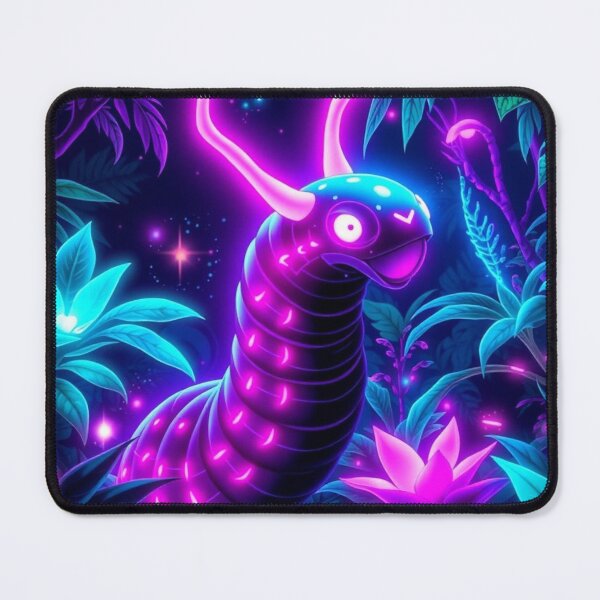 Item preview, Velvet Worm Glowing Cosmic Creature | Neon Night Forest Artwork designed and sold by MystiColo.
