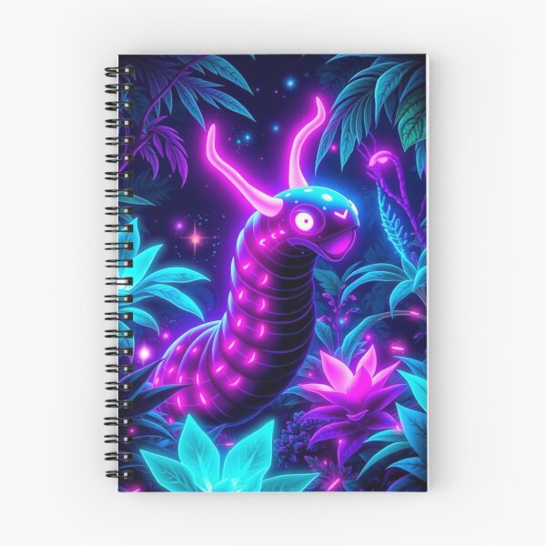 Item preview, Velvet Worm Glowing Cosmic Creature | Neon Night Forest Artwork designed and sold by MystiColo.