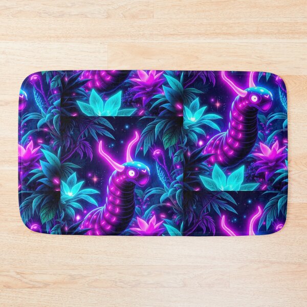 Item preview, Velvet Worm Glowing Cosmic Creature | Neon Night Forest Artwork designed and sold by MystiColo.