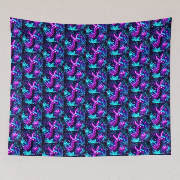 Item preview, Velvet Worm Glowing Cosmic Creature | Neon Night Forest Artwork designed and sold by MystiColo.