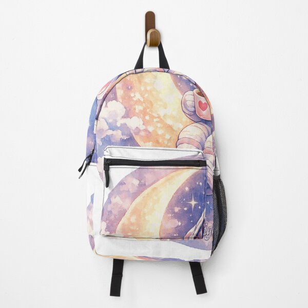 Item preview, Cute Astronaut Sitting on Crescent Moon Drinking Coffee Pastel Design designed and sold by RoyArt0.
