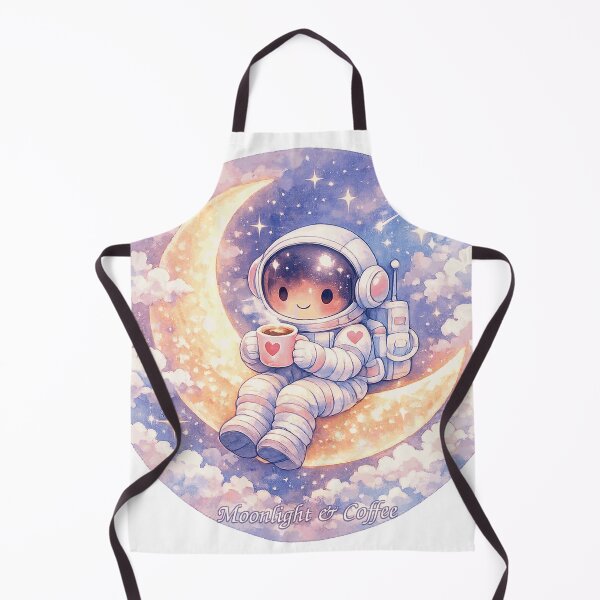 Item preview, Cute Astronaut Sitting on Crescent Moon Drinking Coffee Pastel Design designed and sold by RoyArt0.