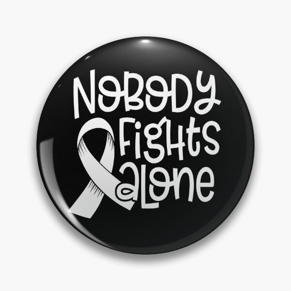 Item preview, Nobody Fights Alone Shirt, Cancer Awareness Support Graphic Tee, White Ribbon Inspirational Shirt, Survivor Family Gift, Comfort Colors designed and sold by Blebaylem.
