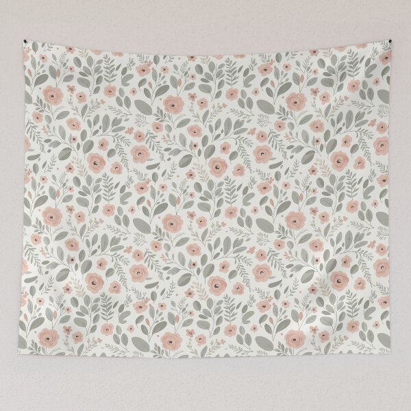Item preview, pastel pattern of flowers and leaves designed and sold by Ruchi73.