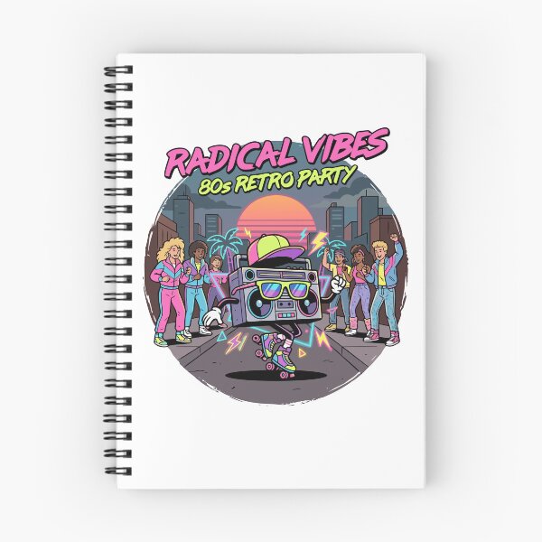 Item preview, Radical Vibes 80s Retro Party Boombox Skater designed and sold by RosieKingArt.