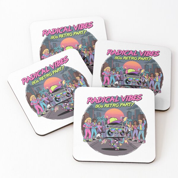Item preview, Radical Vibes 80s Retro Party Boombox Skater designed and sold by RosieKingArt.