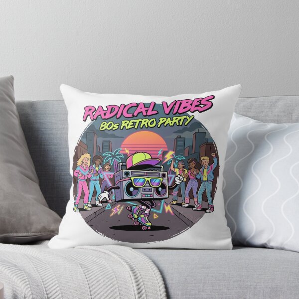 Item preview, Radical Vibes 80s Retro Party Boombox Skater designed and sold by RosieKingArt.