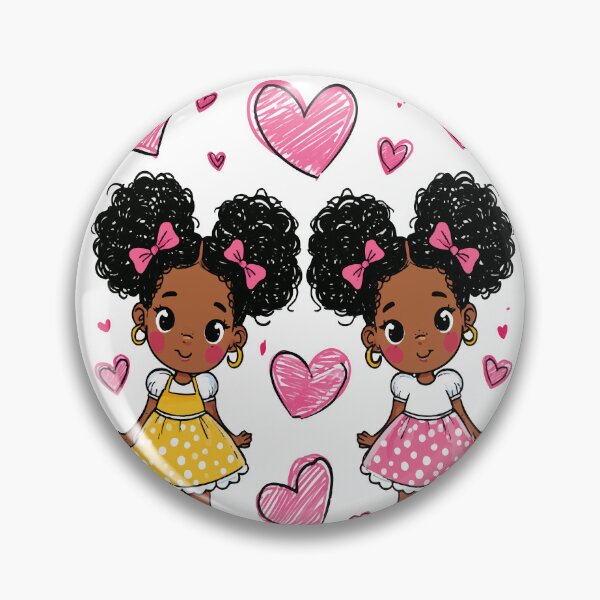 Item preview, Cute Twin Girls Love Hearts Print Pattern designed and sold by RichardRags.