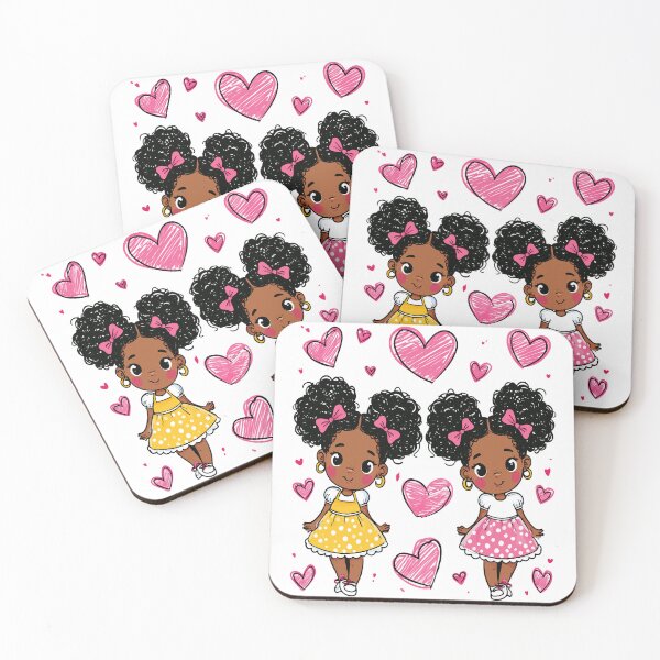 Item preview, Cute Twin Girls Love Hearts Print Pattern designed and sold by RichardRags.