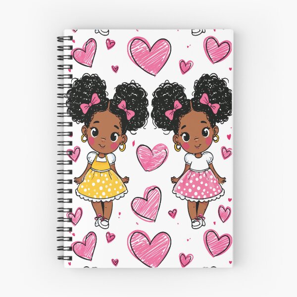 Item preview, Cute Twin Girls Love Hearts Print Pattern designed and sold by RichardRags.