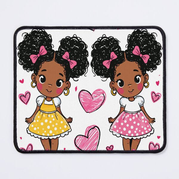Item preview, Cute Twin Girls Love Hearts Print Pattern designed and sold by RichardRags.