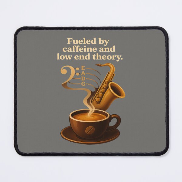 Item preview, Coffee Saxophone & Bass Clef - Coffee & Music designed and sold by Art-Arcade6.
