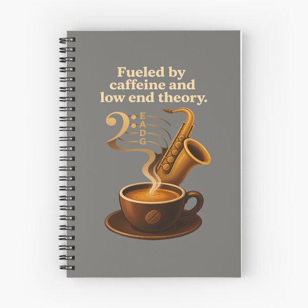 Item preview, Coffee Saxophone & Bass Clef - Coffee & Music  designed and sold by Art-Arcade6.