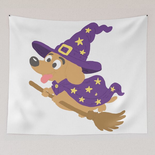 Item preview, Cute Halloween Witch Dachshund designed and sold by HappySunday001.