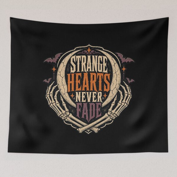 Item preview, Strange Hearts Never Fade - Gothic Skeleton Hands designed and sold by Graphic Vibe Designs.