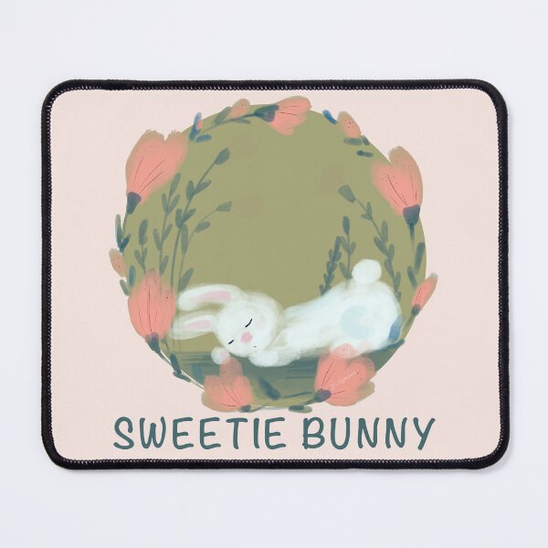 Item preview, Cute Sleeping Bunny Floral Cottagecore Spring Rabbit Nap designed and sold by ArtbyLanaN.