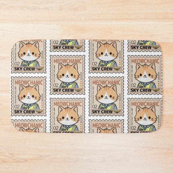 Item preview, Meowchanic Stamp designed and sold by plocreative.