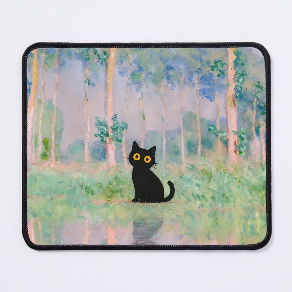 Item preview, Impressionist Black Cat Monet Parody designed and sold by PurrfectHome.