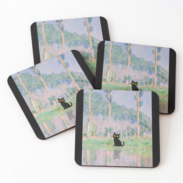 Item preview, Impressionist Black Cat Monet Parody designed and sold by PurrfectHome.