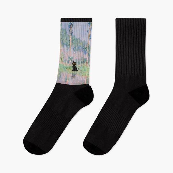 Item preview, Impressionist Black Cat Monet Parody designed and sold by PurrfectHome.