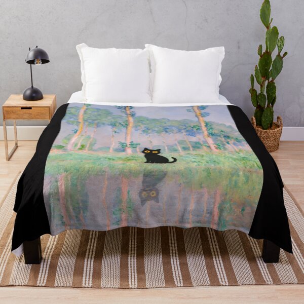 Item preview, Impressionist Black Cat Monet Parody designed and sold by PurrfectHome.