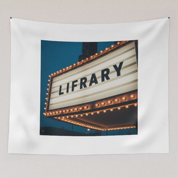 Item preview, Lifrary Life Is A Library Philosophy Typography Design Premium T-Shirt designed and sold by lifrary365.